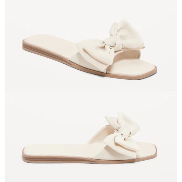 Old Navy, bow tie slide sandals - Picture 2 of 8